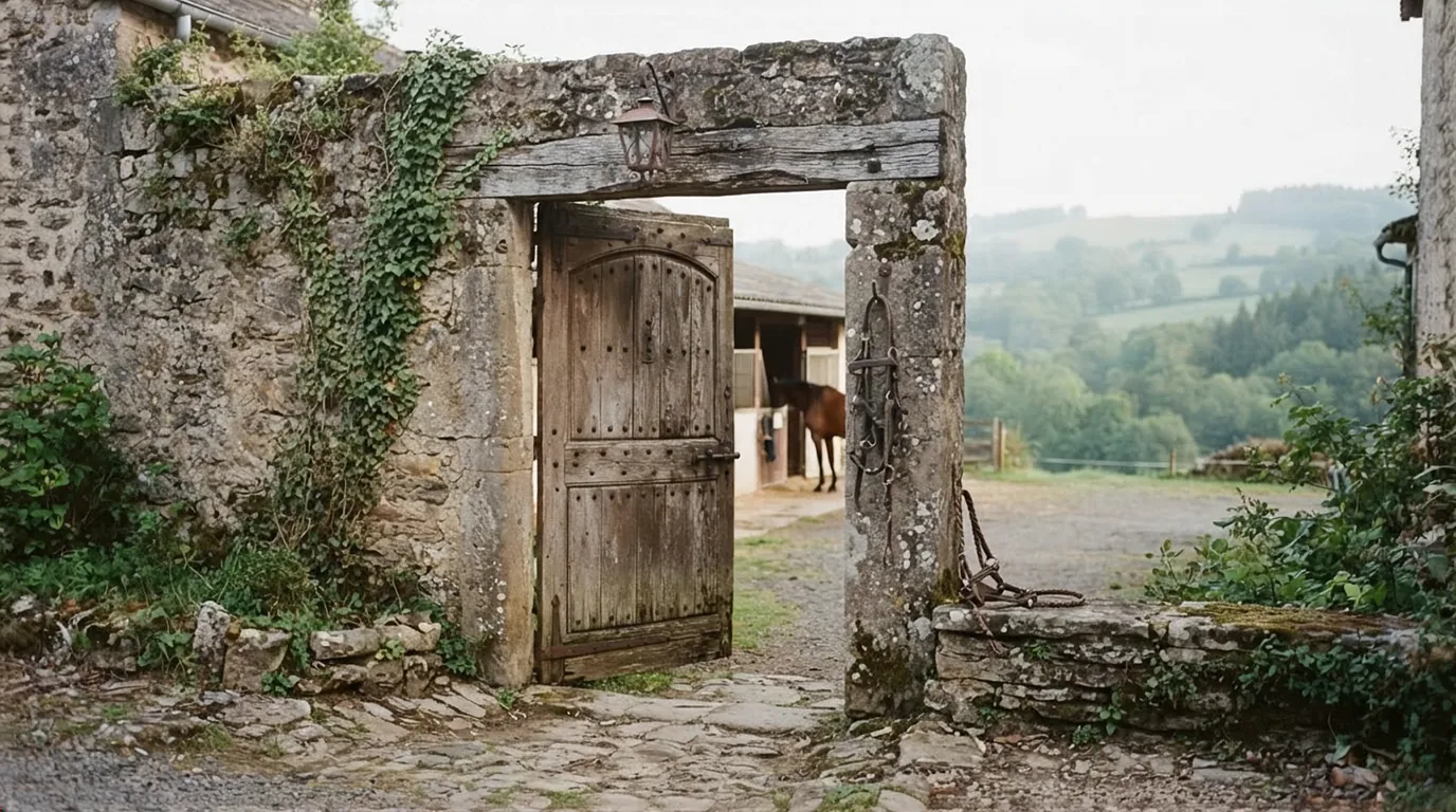 Entrée du Écuries de la Grange, centre équestre à Eygurande