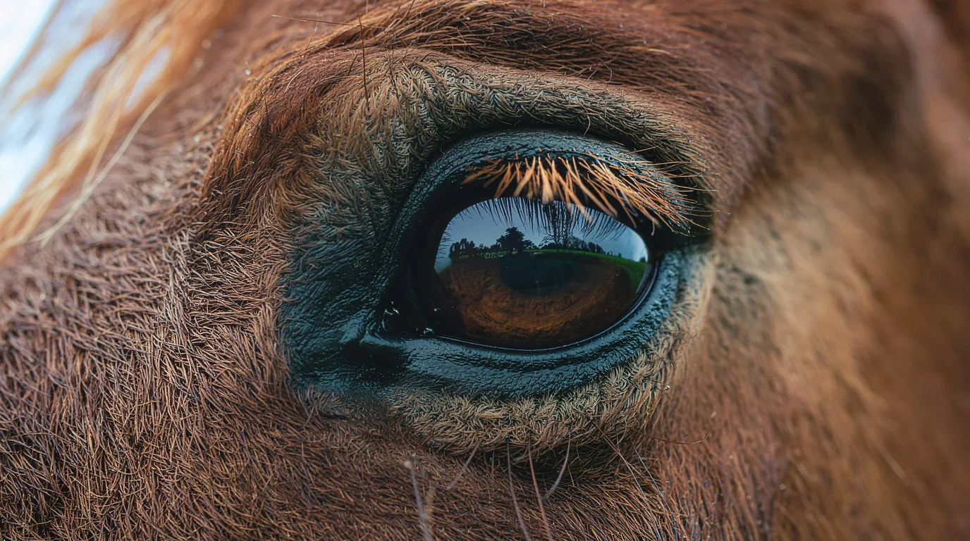 Un regard de cheval au Écuries de la Grange, Eygurande